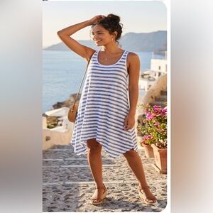 Cupio Blue and White Striped Dress